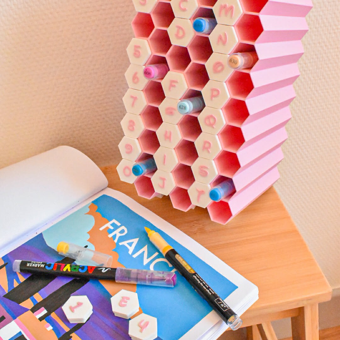 Rangement de feutres modulable et personnalisable